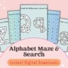 Perfect for curious minds, this alphabet maze and word search set invites young learners on a thrilling journey through letters and words. A delightful way for kids around 4-6 years to boost letter recognition and problem-solving skills!