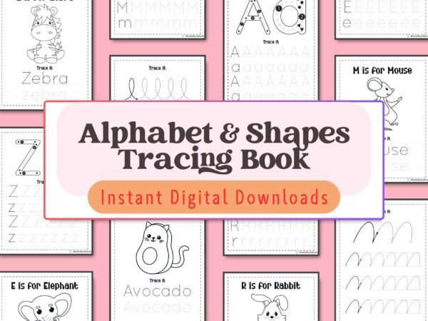 Ideal for ages 4-6! Learn to trace alphabets, shapes, and fun objects in this engaging workbook that develops pencil control and early writing.