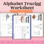 Help little learners aged 3-5 start their handwriting journey with these fun and easy alphabet tracing worksheets. Perfect for developing fine motor skills and early letter recognition.
