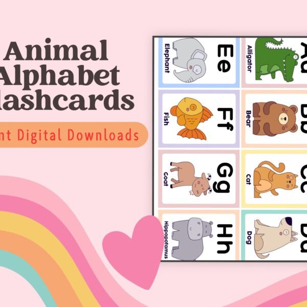 Explore the animal kingdom while mastering the ABCs! Perfect for children aged 2-6, these flashcards combine letters and animals for twice the learning fun.