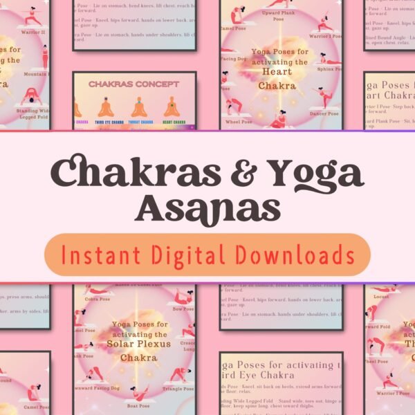 Help your child (ages 7+) or yourself find inner balance and peace with this Chakra & Yoga Asanas guide, featuring detailed poses for each chakra and bonus practices for mental and physical well-being.