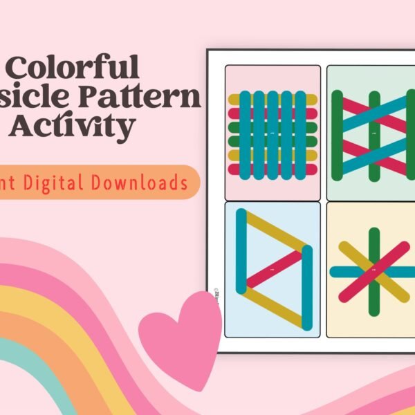 Encourage creativity and learning with our Colorful Popsicle Pattern Activity! Perfect for ages 3-6 to boost color recognition and problem-solving skills.