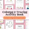 Creative learning for kids aged 3-6! This coloring and tracing book develops motor skills while exploring shapes, nature, and patterns.