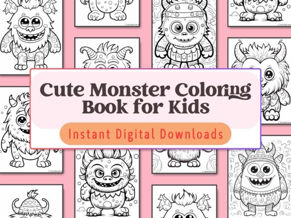 Get ready for monstrously cute fun! Kids aged 4-8 will love coloring these silly, adorable monsters and bringing their imaginations to life.