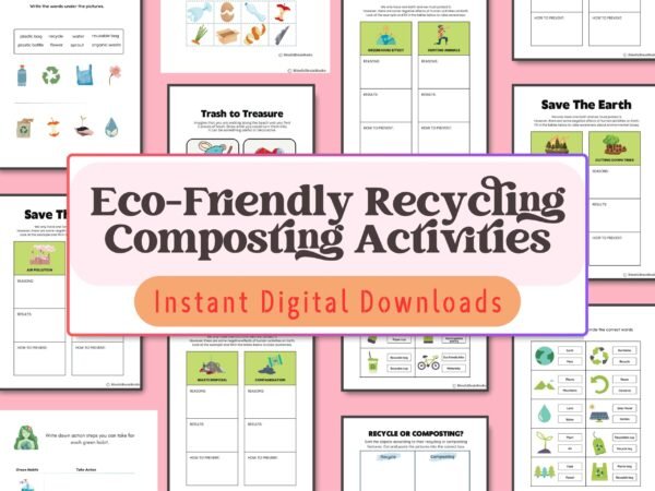 Engage kids aged 5-8 in eco-friendly activities that teach recycling, composting, and creative reuse with fun, hands-on tasks.
