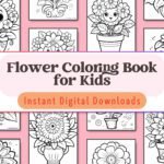 Kids aged 4-8 can explore a blooming garden of creativity with this beautiful flower-themed coloring book, filled with intricate designs and floral wonders.