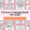 Kids aged 4-8 can explore a blooming garden of creativity with this beautiful flower-themed coloring book, filled with intricate designs and floral wonders.