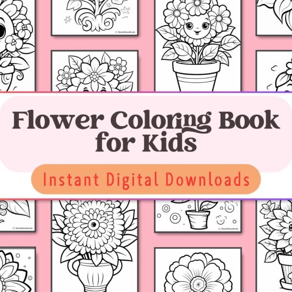 Kids aged 4-8 can explore a blooming garden of creativity with this beautiful flower-themed coloring book, filled with intricate designs and floral wonders.