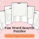 For kids aged 6-10, these word search puzzles make language learning a playful adventure! Each puzzle helps improve vocabulary and spelling while keeping them excited and engaged in the process.
