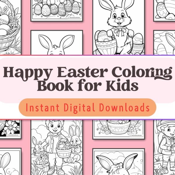 Hop into Easter fun with this adorable coloring book, designed to entertain and inspire kids aged 3-6 with egg-citing springtime scenes.