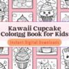 Kids aged 4-8 will have a blast coloring these adorable, Kawaii-inspired cupcakes in this sweet and tasty coloring book.