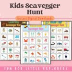 Our Kids Scavenger Hunt is a fun-filled activity designed to keep kids entertained while exploring their surroundings. Perfect for ages 4-10!