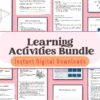 Ideal for ages 3-6, this 36-week learning activities bundle supports your child’s growth across language, math, science, and more with fun, hands-on activities.