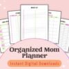 The Organized Mom Planner helps busy moms stay on top of daily tasks, meal plans, kids’ schedules, and more. Download today and stay organized!