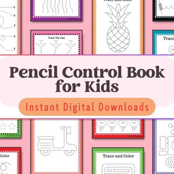 Great for ages 2-5! Build pencil control with fun tracing and coloring activities, including objects, lines, and numbers.