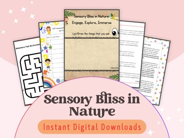 Encourage your child’s natural curiosity with our sensory exploration workbook, perfect for engaging all five senses through fun and educational activities. Ideal for kids aged 4 to 8 years.