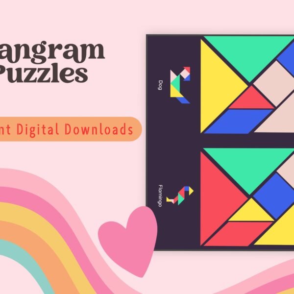 Let the little problem-solvers aged 3-9 discover the magic of shapes with these fun tangram puzzles. Designed to challenge creativity and boost spatial reasoning, it’s an exciting way to keep young minds engaged and entertained.