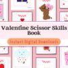 Perfect for ages 3-6! Practice scissor skills with cute Valentine-themed cut-outs like hearts and teddy bears in this fun workbook.
