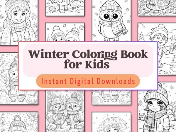 Celebrate the magic of winter with this enchanting coloring book, perfect for kids aged 4-7 who love the snowy season and all its wonders.